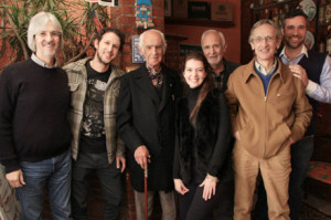 Foto com filhos e netos: Carlos Coelho Júnior, Fernando, Carlos Coelho, Martha, José Carlos, Antonio Carlos e Henrique