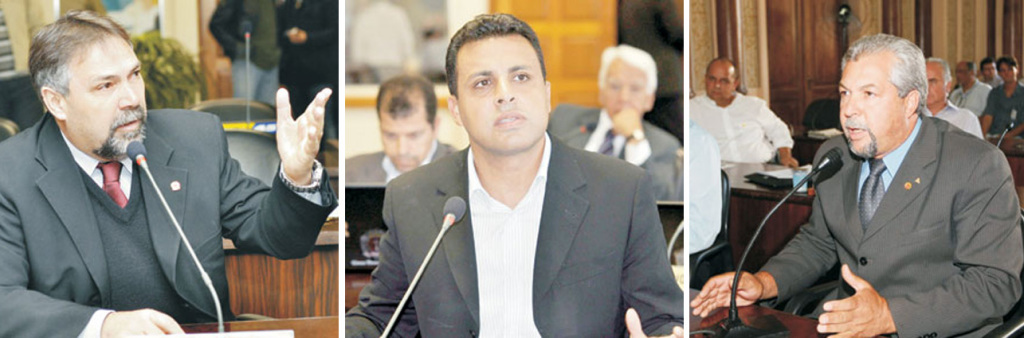 João Cláudio Derosso; Vereador Valdemir Soares e Vereador Zé Maria