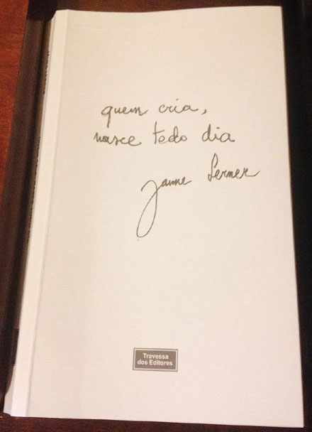 Capa do livro “Quem cria nasce todo o dia”