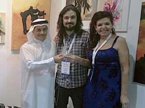 Thiago Gonçalves, recebendo premiação