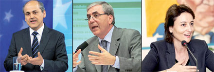 Gustavo Fruet, Ricardo MacDonald e Eleonora Fruet: terçando armas