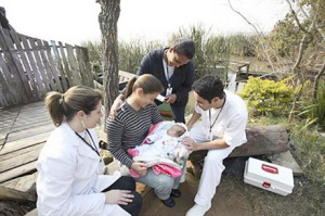 Crianças assistidas pelos médicos de família.