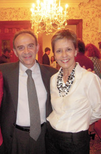 Bia Wouk, com o diplomata e escritor João Almino, seu marido