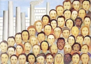 Operarios - Tarsila do Amaral - 1933 o povo brasileiro