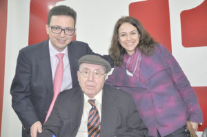 Cícero Urban e Linei, com o colunista