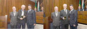 Homenageados: Henrique Paulo Schmidlin e Julio Cezar Rodrigues...