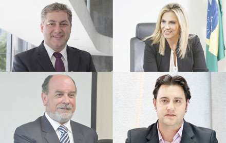 Douglas Fabrício, Cida Borghetti, Fernando Ghignone e Ratinho Junior