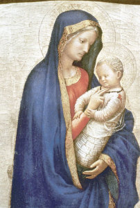 A virgem e a criança, de Masaccio-pintor renascetista italiano