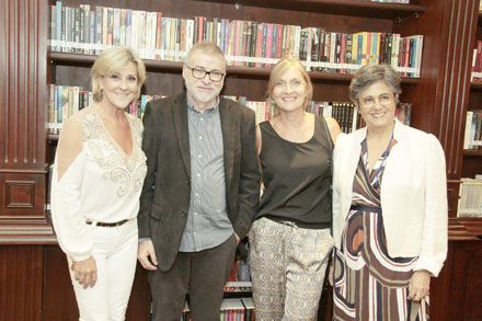 Silvia Camargo, Lira Neto, Josiane Bibas e Angela Duarte (elas são conselheiras da Biblioteca do GCC)