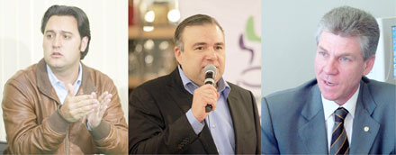 Ratinho Junior, Ney Leprevost e Eduardo Sciarra