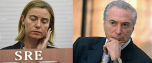 Federica Mogherini, da UE; Michel Temer
