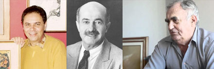 Francisco Souto Neto, jornalista Dino Almeida e Luiz Geraldo Mazza