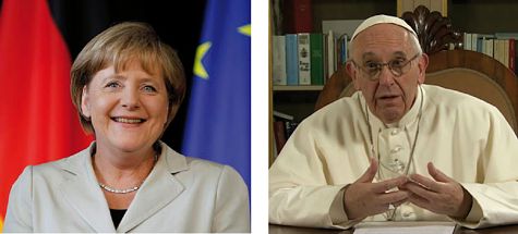 Angela Merkel: contra radicais; Papa Francisco: liderança mundial