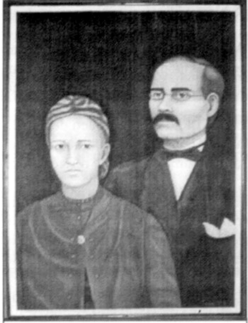 Pietro Tabacchi, primeiro a chegar, e a mulher, Anna Antonieta Fontoura Tabacchi