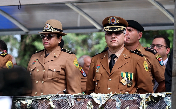 Chefe do Estado Maior da PMPR, em 10-03-2017, a Coronel Audilene participa das comemorações dos 65 anos do BPTran