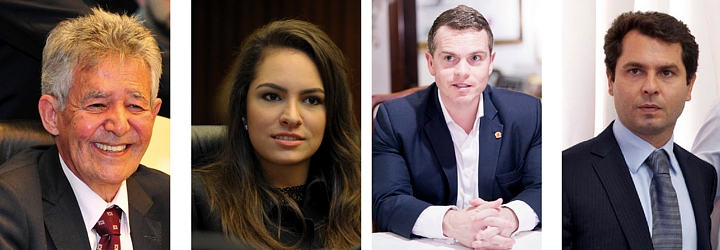 Luiz Carlos Martins, Maria Victoria, Bruno Pessuti, Alexandre Cury: bem no retrato para a AL