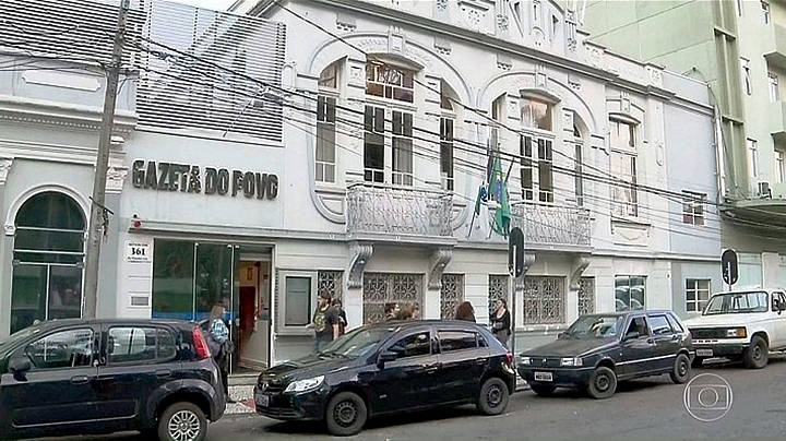 Casarão histórico da Gazeta do Povo, na Praça Carlos Gomes