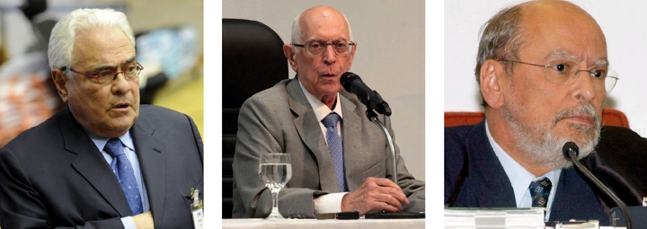 José Carlos Dias, ex-ministro; Sepúlveda Pertence, ex-ministro do STF; advogado Dalmo de Abreu Dallari.