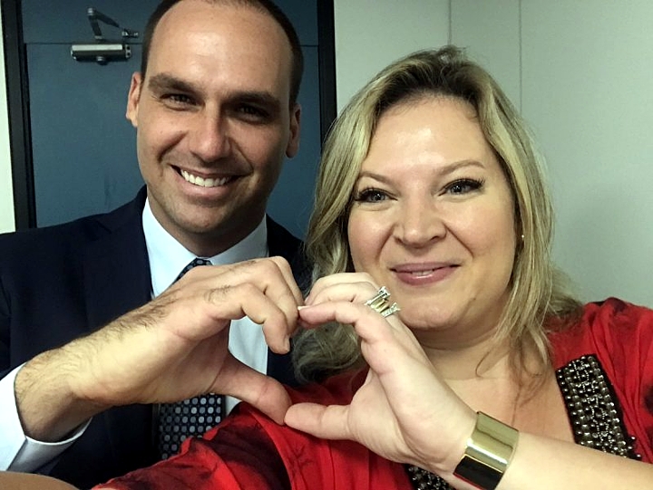 Eduardo Bolsonaro e Joice Hasselmann