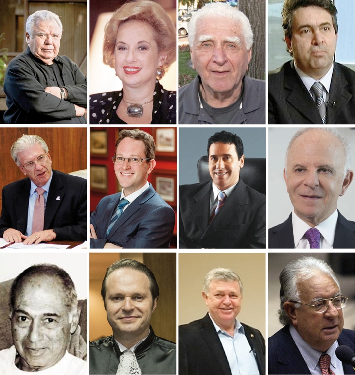 Jaime Lerner, Fani Lerner, Saul Raiz, Saulo Raskim, Paulo Bromfman, Alexandre Knopfholz, Arthur Grimbaum, Miguel Krigsner, Maurício Brik, Joel Ilan Paciornik (hoje ministro do STJ), Ary Zugman, Max Rosenman.