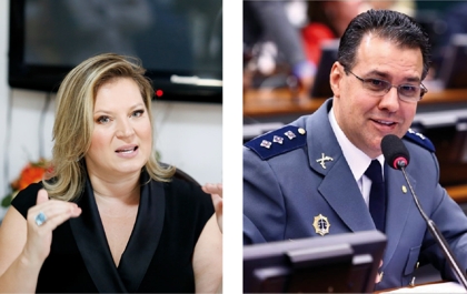 Joice Hasselmann (PSL-SP) e Capitão Augusto (PR-SP)