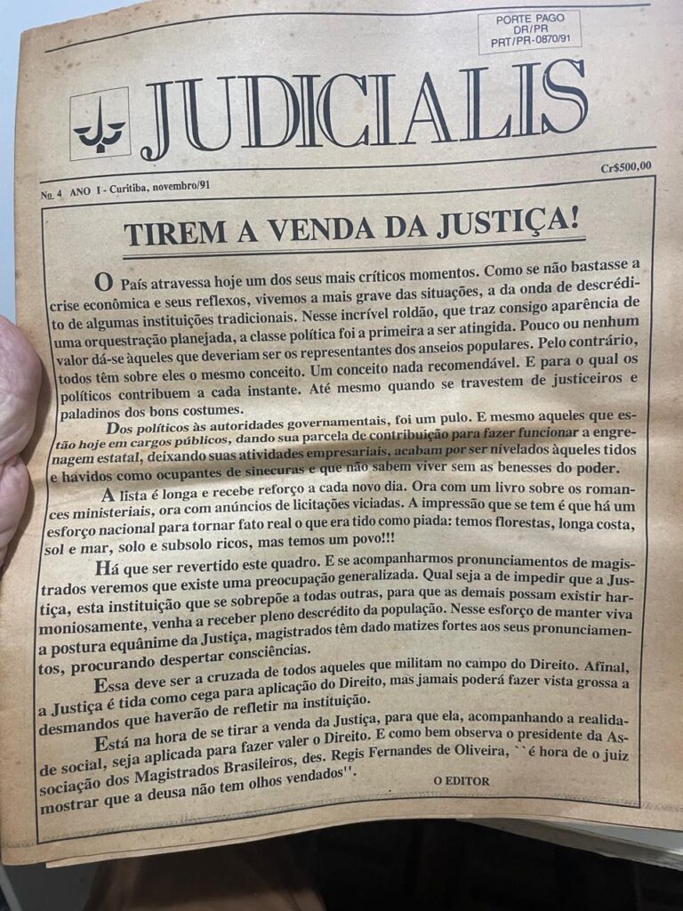 Conversa nas Horas Zagas: Tirem a venda da justiça